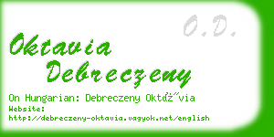oktavia debreczeny business card